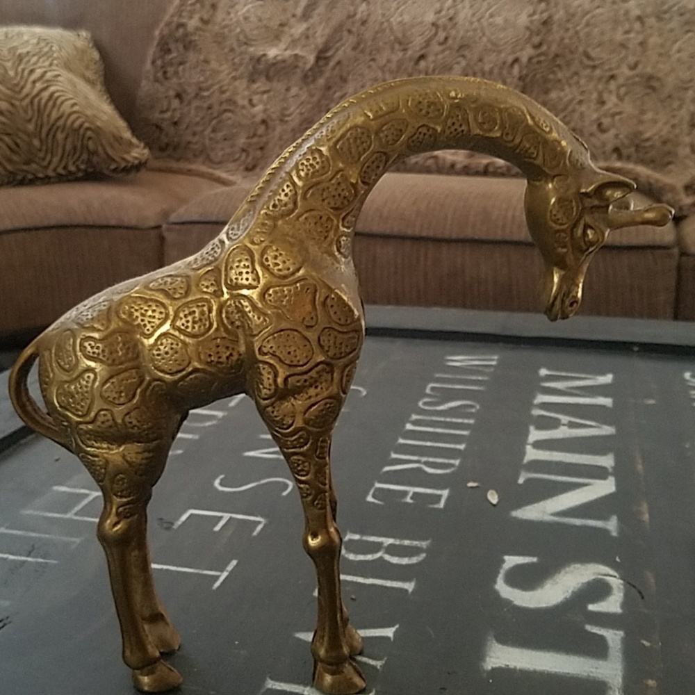Vintage Brass Giraffe